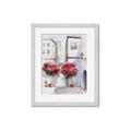 Picture of Red Floral Buildings _GroupedProduct_Rectangle_Portrait_Framed_Matted_