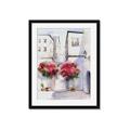 Picture of Red Floral Buildings _GroupedProduct_Rectangle_Portrait_Framed_Matted_