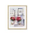 Picture of Red Floral Buildings _GroupedProduct_Rectangle_Portrait_Framed_Matted_