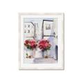 Picture of Red Floral Buildings _GroupedProduct_Rectangle_Portrait_Framed_Matted_