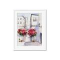Picture of Red Floral Buildings _GroupedProduct_Rectangle_Portrait_Framed_Matted_