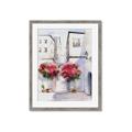 Picture of Red Floral Buildings _GroupedProduct_Rectangle_Portrait_Framed_Matted_