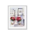 Picture of Red Floral Buildings _GroupedProduct_Rectangle_Portrait_Framed_Matted_