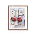 Picture of Red Floral Buildings _GroupedProduct_Rectangle_Portrait_Framed_Matted_
