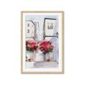 Picture of Red Floral Buildings _GroupedProduct_Rectangle_Portrait_Framed_Matted_