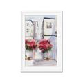 Picture of Red Floral Buildings _GroupedProduct_Rectangle_Portrait_Framed_Matted_