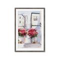 Picture of Red Floral Buildings _GroupedProduct_Rectangle_Portrait_Framed_Matted_