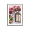 Picture of Red Floral Arch _GroupedProduct_Rectangle_Portrait_Framed_Matted_