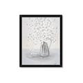 Picture of White Pretty Flower  Neutral _GroupedProduct_Rectangle_Portrait_Framed_Matted_