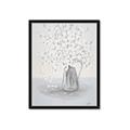 Picture of White Pretty Flower  Neutral _GroupedProduct_Rectangle_Portrait_Framed_Matted_