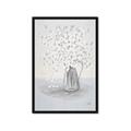 Picture of White Pretty Flower  Neutral _GroupedProduct_Rectangle_Portrait_Framed_Matted_