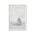 Picture of White Pretty Flower  Neutral _GroupedProduct_Rectangle_Portrait_Framed_Matted_