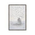 Picture of White Pretty Flower  Neutral _GroupedProduct_Rectangle_Portrait_Framed_Matted_