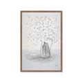 Picture of White Pretty Flower  Neutral _GroupedProduct_Rectangle_Portrait_Framed_Matted_
