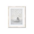 Picture of White Pretty Flower  Neutral _GroupedProduct_Rectangle_Portrait_Framed_Matted_