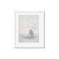 Picture of White Pretty Flower  Neutral _GroupedProduct_Rectangle_Portrait_Framed_Matted_