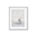 Picture of White Pretty Flower  Neutral _GroupedProduct_Rectangle_Portrait_Framed_Matted_