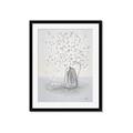 Picture of White Pretty Flower  Neutral _GroupedProduct_Rectangle_Portrait_Framed_Matted_