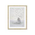 Picture of White Pretty Flower  Neutral _GroupedProduct_Rectangle_Portrait_Framed_Matted_