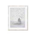 Picture of White Pretty Flower  Neutral _GroupedProduct_Rectangle_Portrait_Framed_Matted_