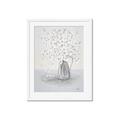 Picture of White Pretty Flower  Neutral _GroupedProduct_Rectangle_Portrait_Framed_Matted_