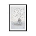 Picture of White Pretty Flower  Neutral _GroupedProduct_Rectangle_Portrait_Framed_Matted_