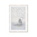 Picture of White Pretty Flower  Neutral _GroupedProduct_Rectangle_Portrait_Framed_Matted_
