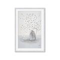 Picture of White Pretty Flower  Neutral _GroupedProduct_Rectangle_Portrait_Framed_Matted_