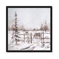 Picture of Animal in winter _GroupedProduct_Square_Framed_Matted_