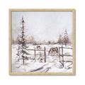 Picture of Animal in winter _GroupedProduct_Square_Framed_Matted_