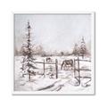 Picture of Animal in winter _GroupedProduct_Square_Framed_Matted_