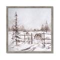 Picture of Animal in winter _GroupedProduct_Square_Framed_Matted_