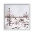 Picture of Animal in winter _GroupedProduct_Square_Framed_Matted_