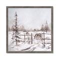 Picture of Animal in winter _GroupedProduct_Square_Framed_Matted_