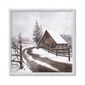 Picture of WInter road _GroupedProduct_Square_Framed_Matted_