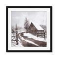 Picture of WInter road _GroupedProduct_Square_Framed_Matted_