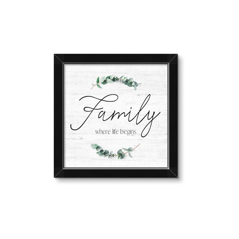 Picture of Family Where Life Begins I _GroupedProduct_Square_Framed_Matted_