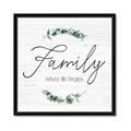 Picture of Family Where Life Begins I _GroupedProduct_Square_Framed_Matted_