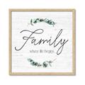 Picture of Family Where Life Begins I _GroupedProduct_Square_Framed_Matted_