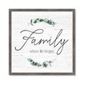 Picture of Family Where Life Begins I _GroupedProduct_Square_Framed_Matted_