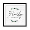 Picture of Family Where Life Begins I _GroupedProduct_Square_Framed_Matted_