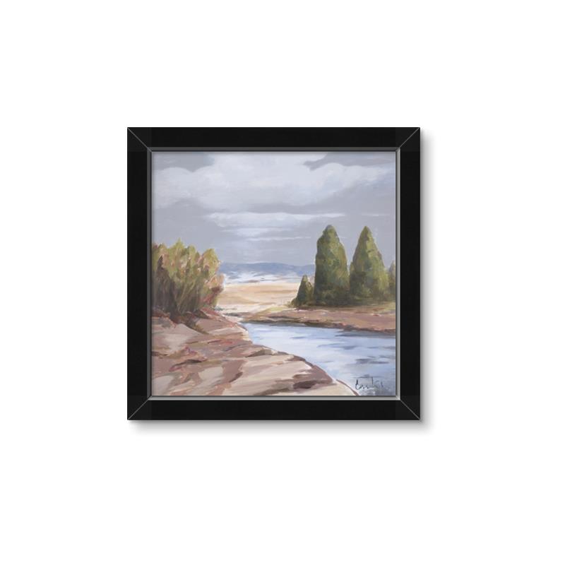 Picture of Small Lake in the Desert _GroupedProduct_Square_Framed_Matted_