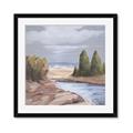 Picture of Small Lake in the Desert _GroupedProduct_Square_Framed_Matted_