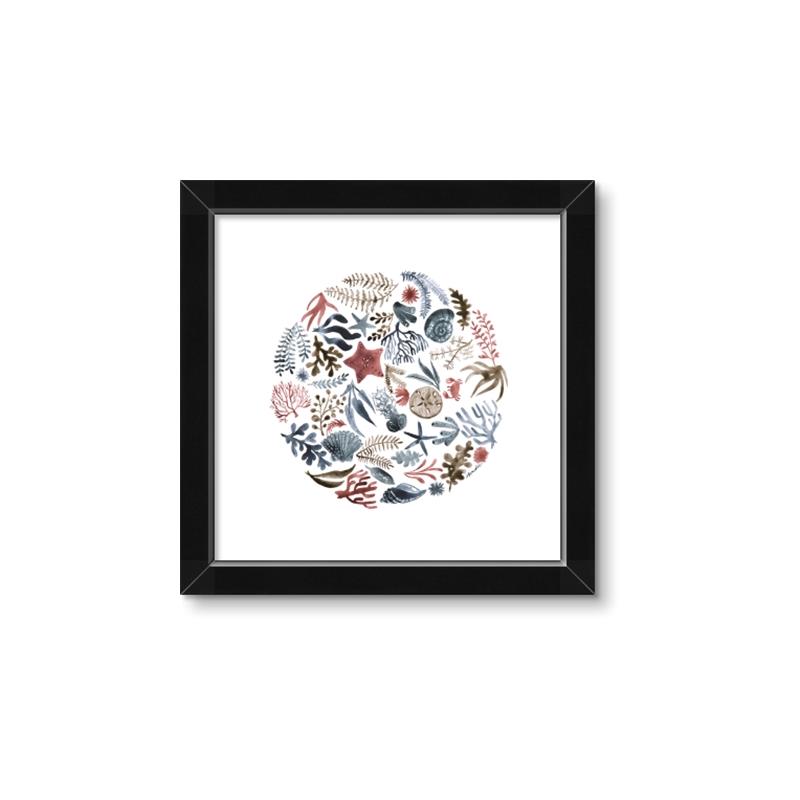 Picture of Coral circle I _GroupedProduct_Square_Framed_Matted_