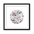 Picture of Coral circle I _GroupedProduct_Square_Framed_Matted_