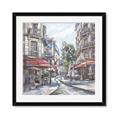 Picture of European Cafe Bar _GroupedProduct_Square_Framed_Matted_