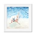 Picture of Wading at the Beach _GroupedProduct_Square_Framed_Matted_