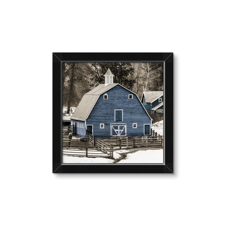 Picture of Blue Barn  _GroupedProduct_Square_Photography _GroupedProduct_Square_Framed_Matted_