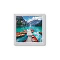 Picture of Boats on Lake _GroupedProduct_Square_Photography _GroupedProduct_Square_Framed_Matted_