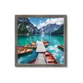 Picture of Boats on Lake _GroupedProduct_Square_Photography _GroupedProduct_Square_Framed_Matted_